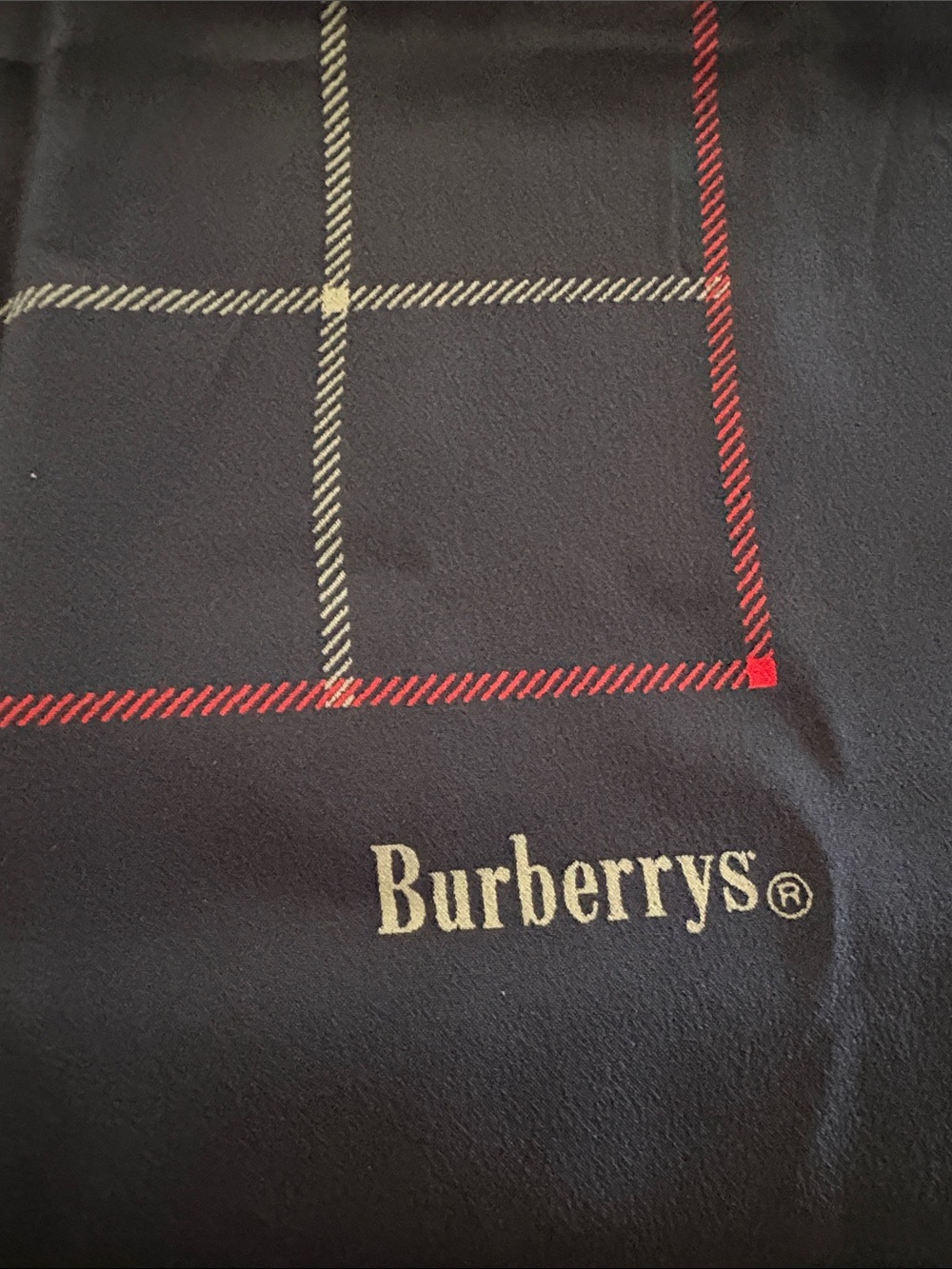 Vintage Burberry’s Navy Plaid Satchel with Burberry’s Scarf Accent-London - Picture 15 of 15